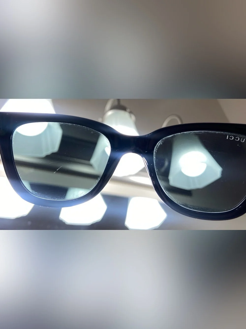 Gucci Black Square Classic D Frame Women Sunglasses
